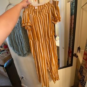 Yellow/white jumpsuit